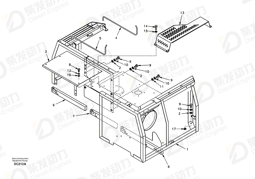 VOLVO Step SA1111-00621 Drawing VOLVO Step SA1111-00621 Drawing