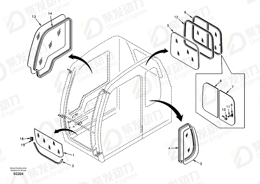 VOLVO Weatherstrip SA9571-72000 Drawing VOLVO Weatherstrip SA9571-72000 Drawing