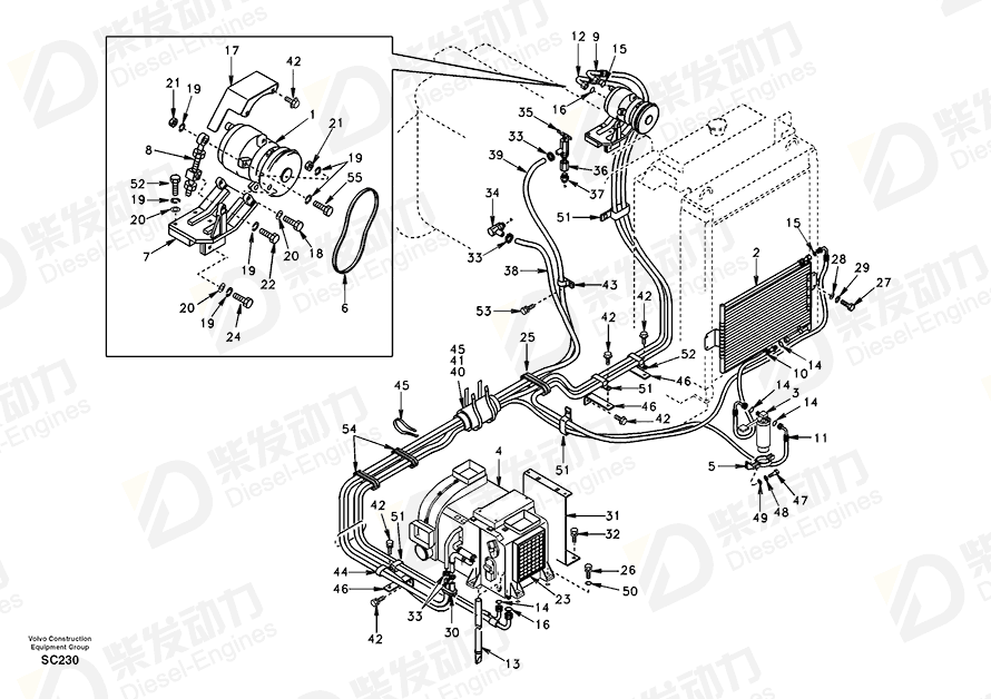 VOLVO Adj Device SA1125-03040 Drawing