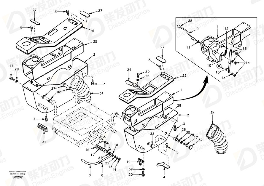 VOLVO Bushing SA1168-00090 Drawing VOLVO Bushing SA1168-00090 Drawing