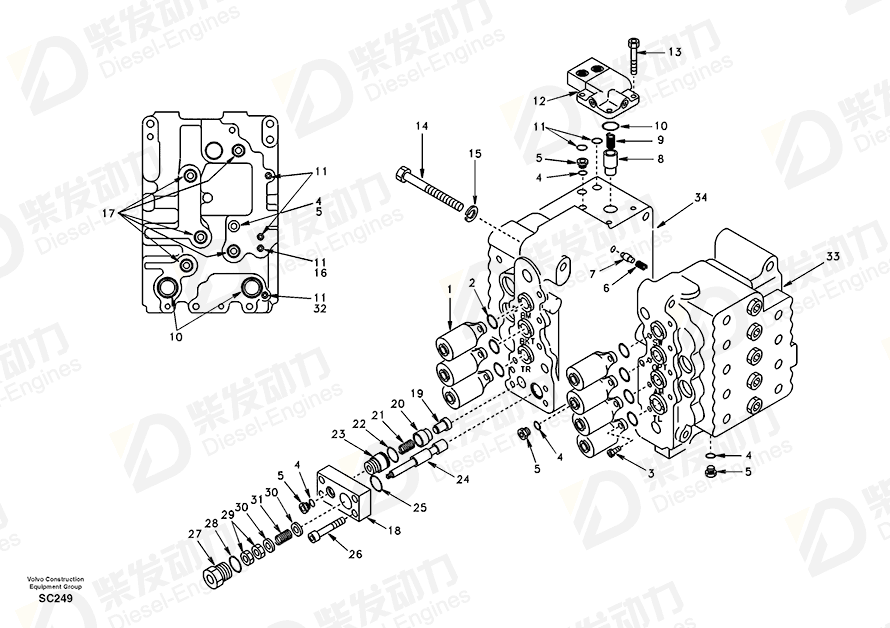 VOLVO Check valve SA8230-11240 Drawing VOLVO Check valve SA8230-11240 Drawing