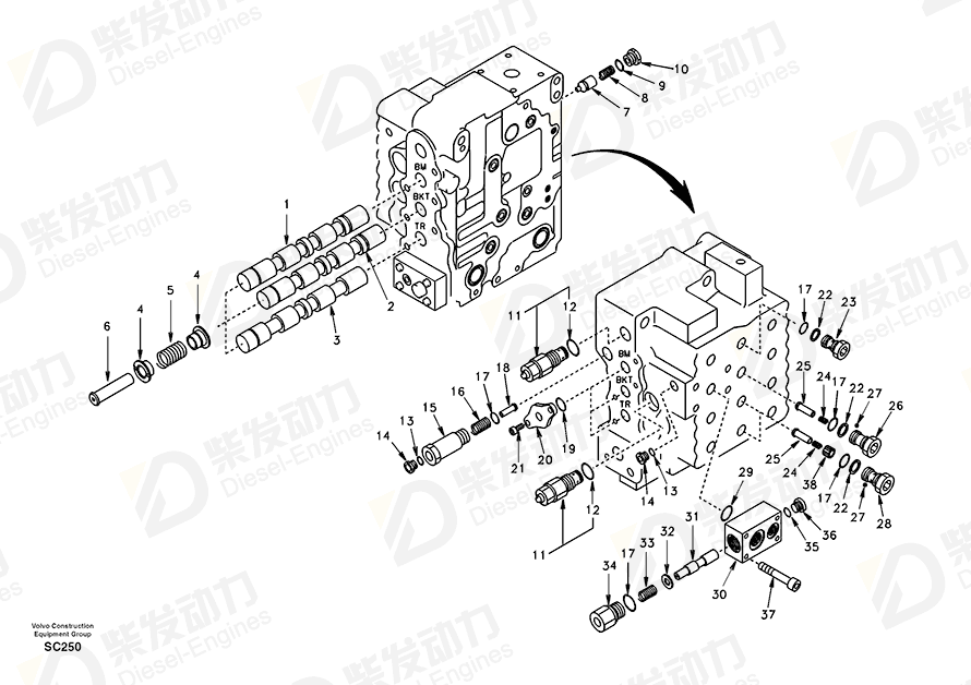 VOLVO Cap SA8230-11810 Drawing VOLVO Cap SA8230-11810 Drawing