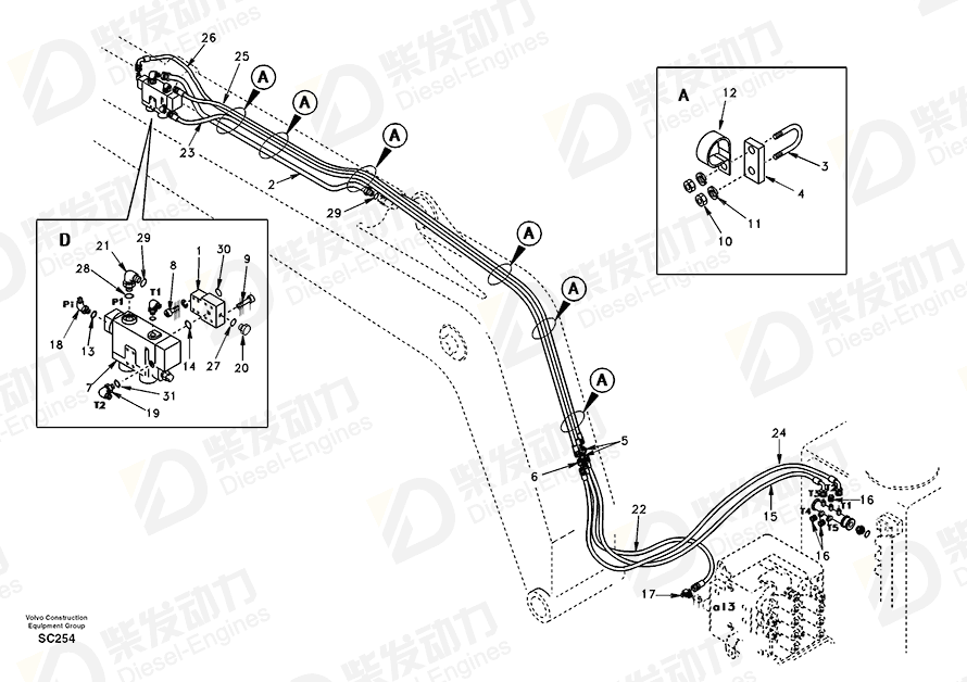 VOLVO O-ring SA9511-22030 Drawing VOLVO O-ring SA9511-22030 Drawing