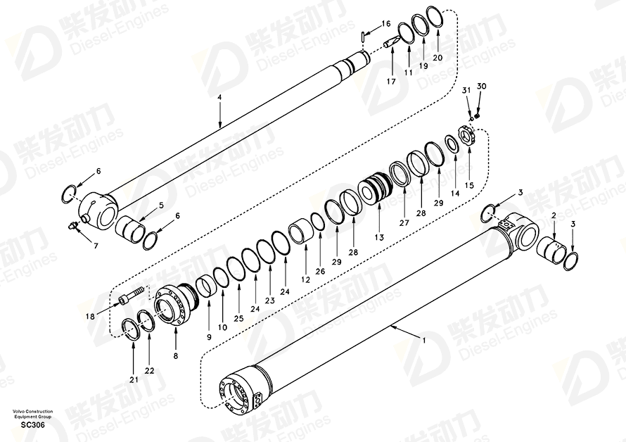VOLVO Wear ring SA9565-11200 Drawing VOLVO Wear ring SA9565-11200 Drawing