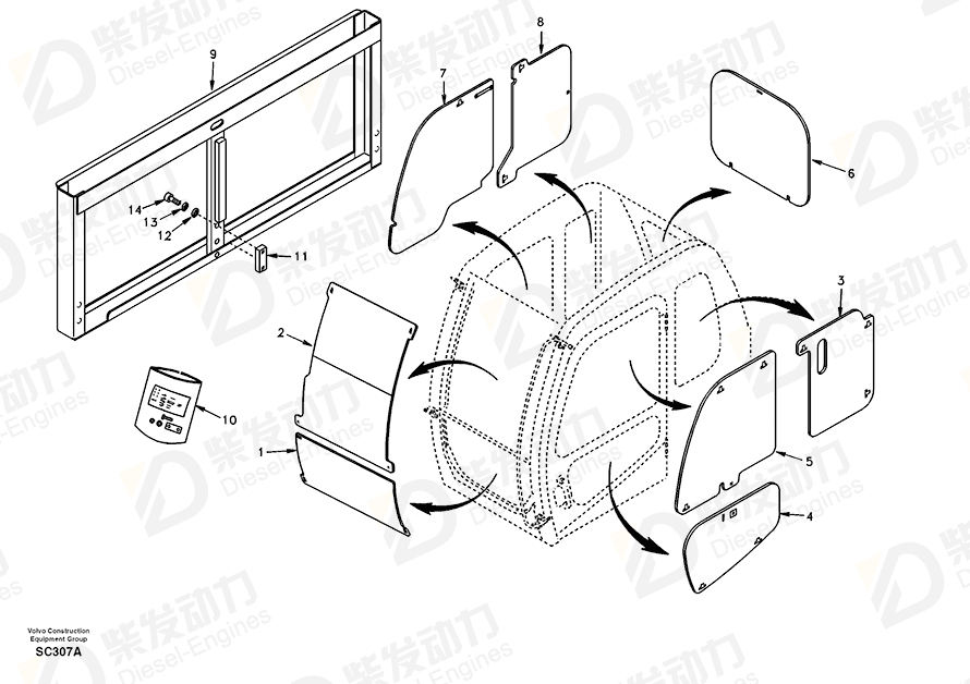 VOLVO Cover 14507227 Drawing