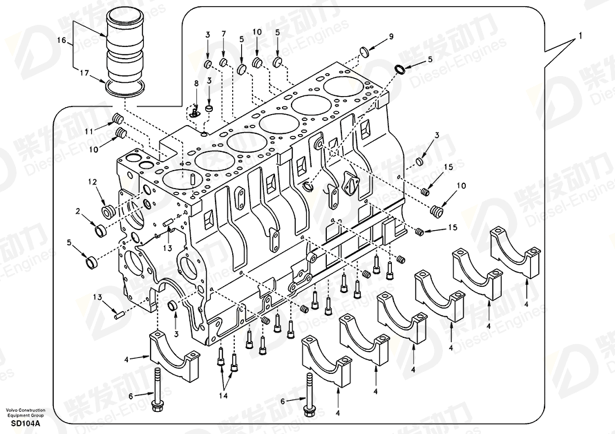 VOLVO Shut-off Cock SAS-923-E Drawing