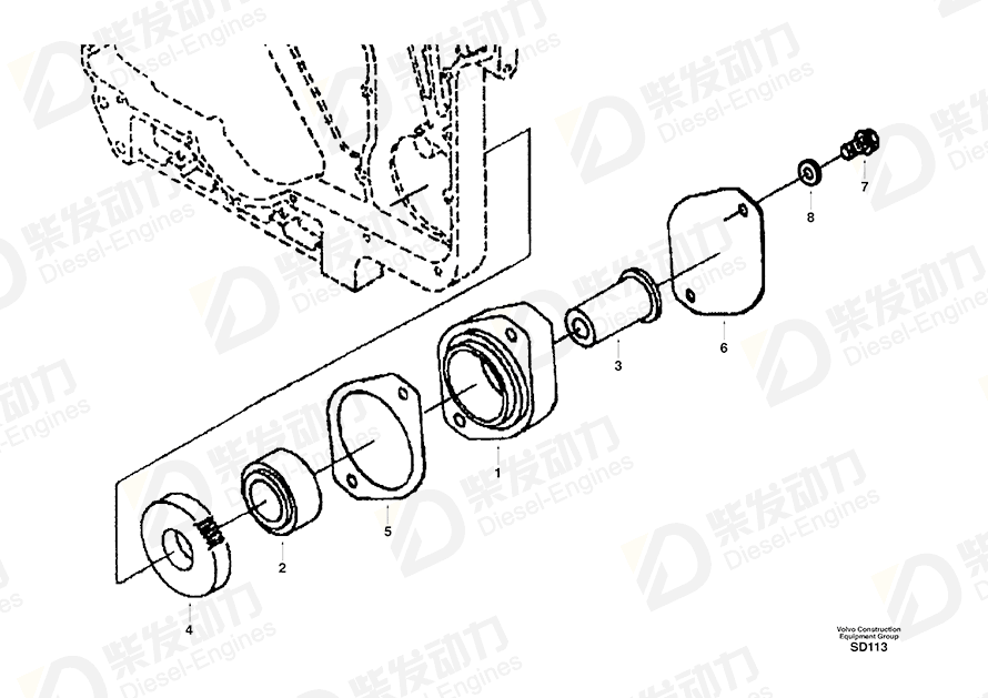 VOLVO Adapter SA3931088 Drawing