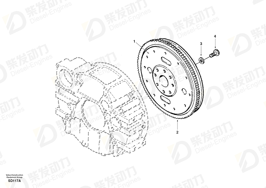 VOLVO Gear SA3905427 Drawing