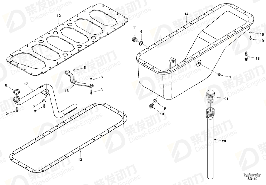 VOLVO Gasket SA3914302 Drawing