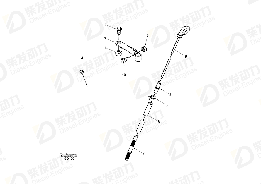 VOLVO Pipe SA3279104 Drawing