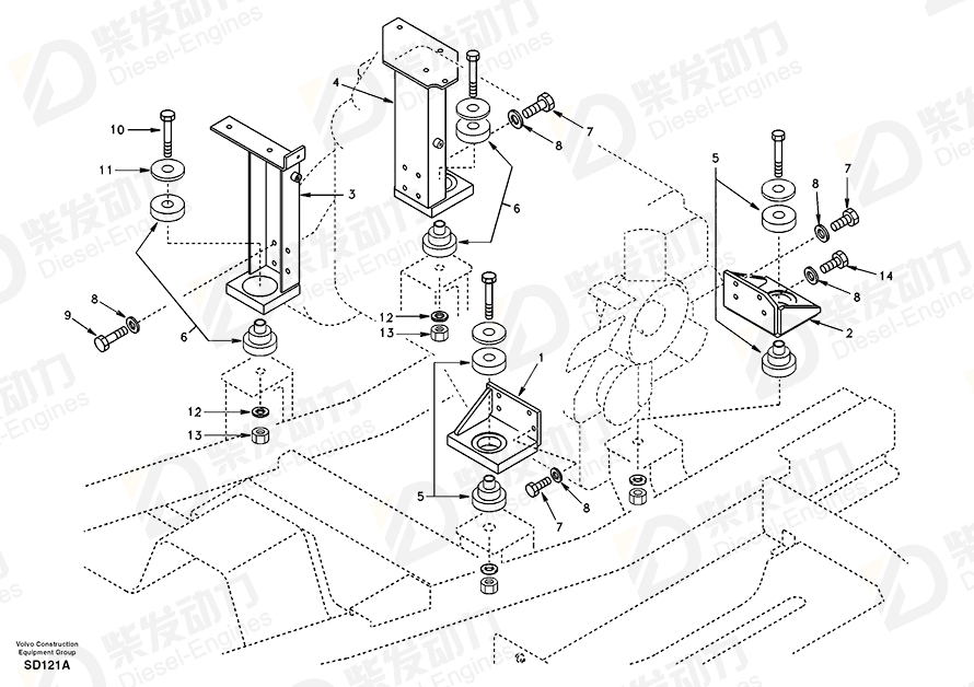 VOLVO Bracket SA1112-00232 Drawing