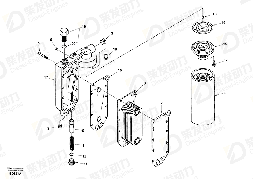 VOLVO Valve SA3933615 Drawing