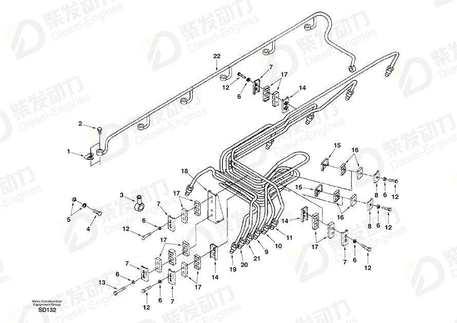 VOLVO Pipe SA3930355 Drawing