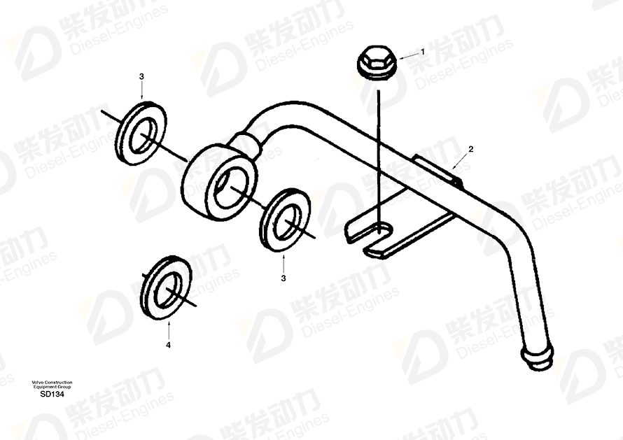 VOLVO Washer SA3931919 Drawing
