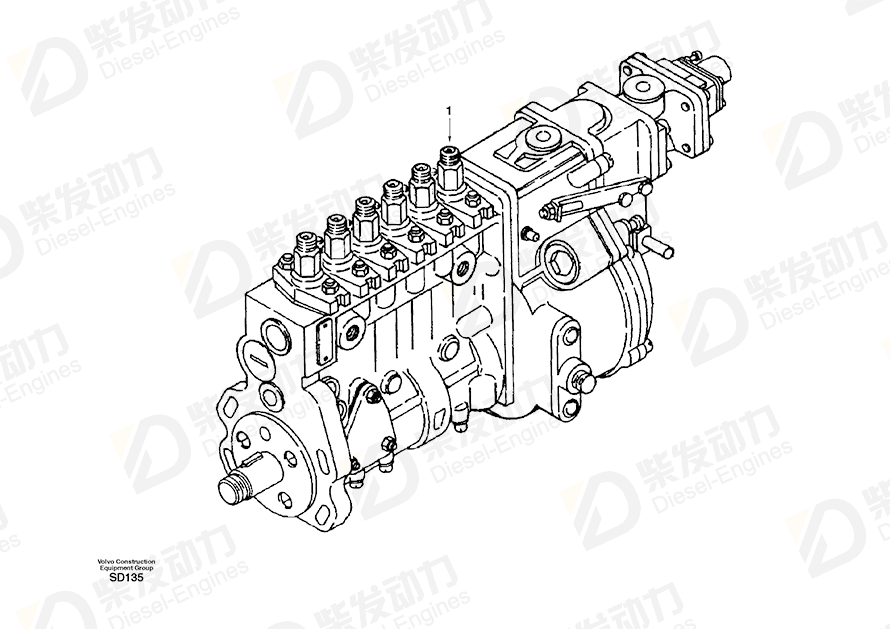 VOLVO Fuel Injet Pump SA3930113 Drawing