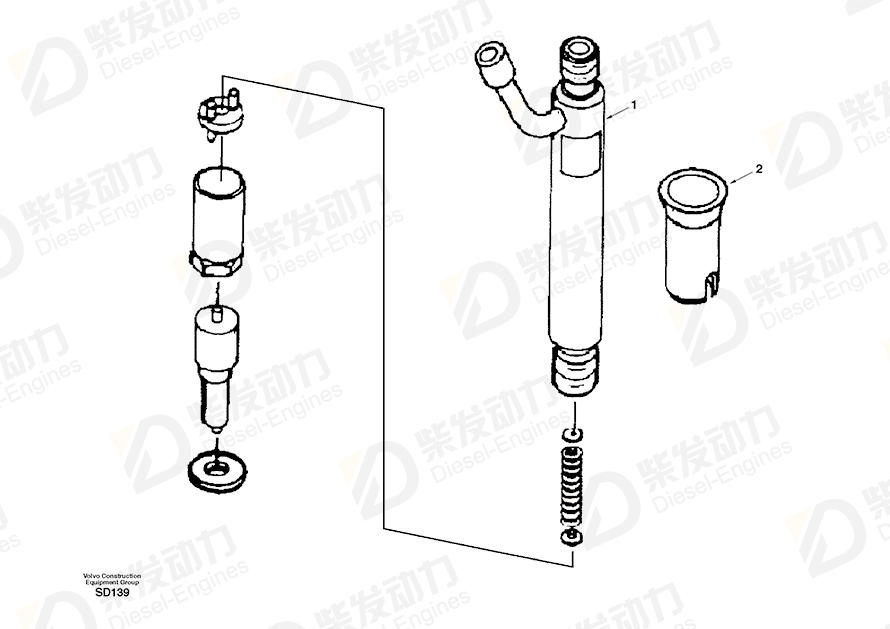 VOLVO Injector SA3802753 Drawing