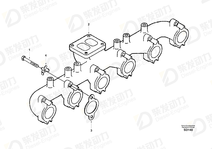 VOLVO Gasket SA3929012 Drawing