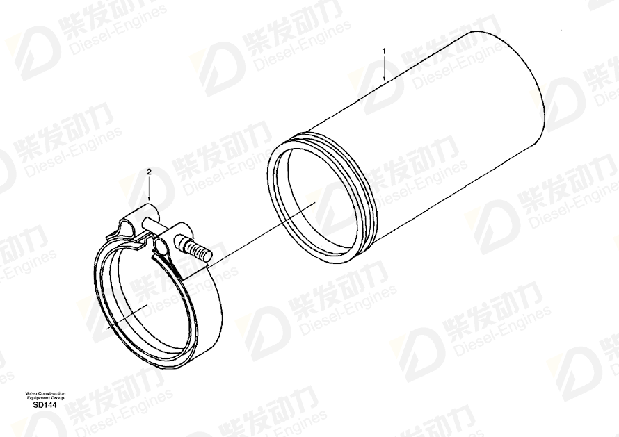 VOLVO Tube SA3283054 Drawing