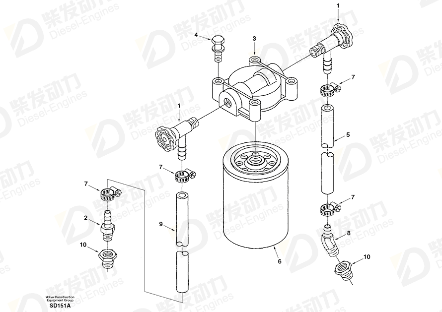 VOLVO Hose SA3921231 Drawing