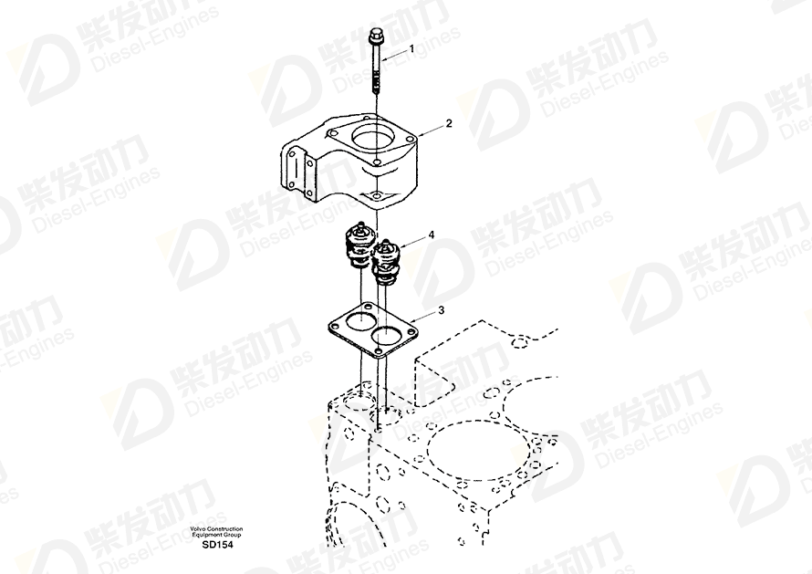 VOLVO Gasket SA3914310 Drawing