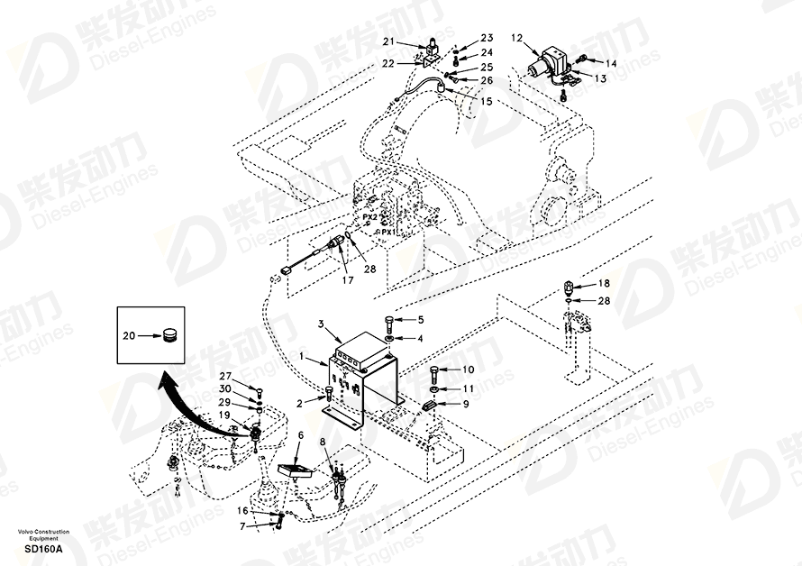 VOLVO Clamping plate SA9116-50609 Drawing VOLVO Clamping plate SA9116-50609 Drawing