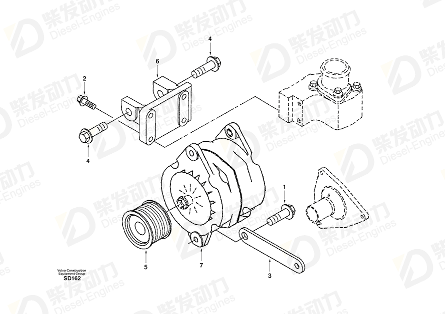 VOLVO Brace SA3284220 Drawing