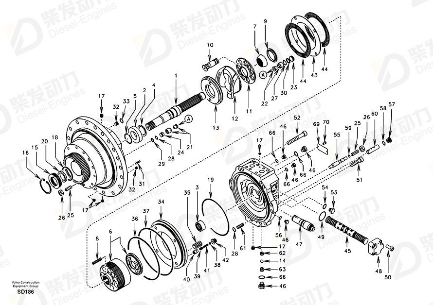 VOLVO Support SA7242-11150 Drawing