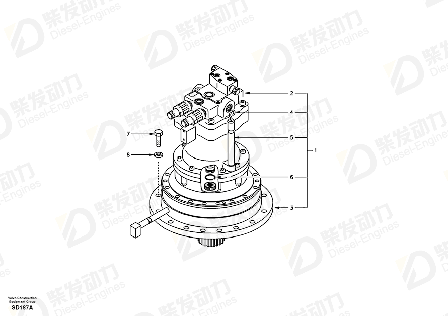 VOLVO Pipe SA7118-38610 Drawing VOLVO Pipe SA7118-38610 Drawing