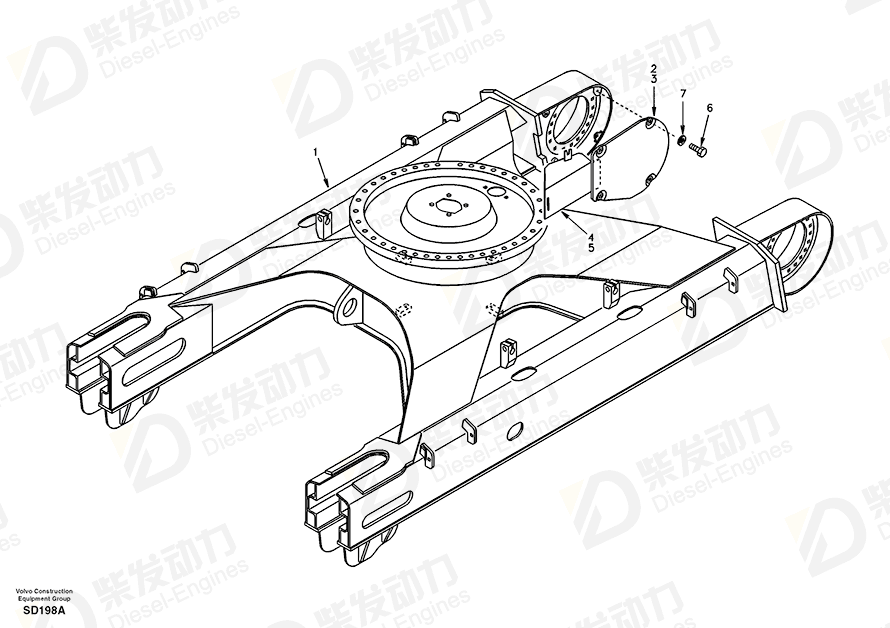 VOLVO Cover SA1164-20190 Drawing