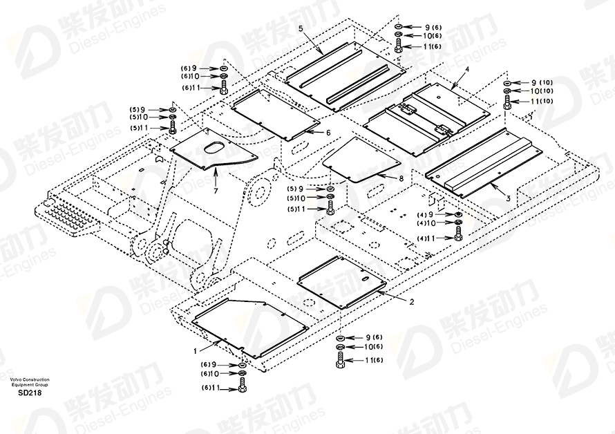 VOLVO Cover SA1164-00371 Drawing