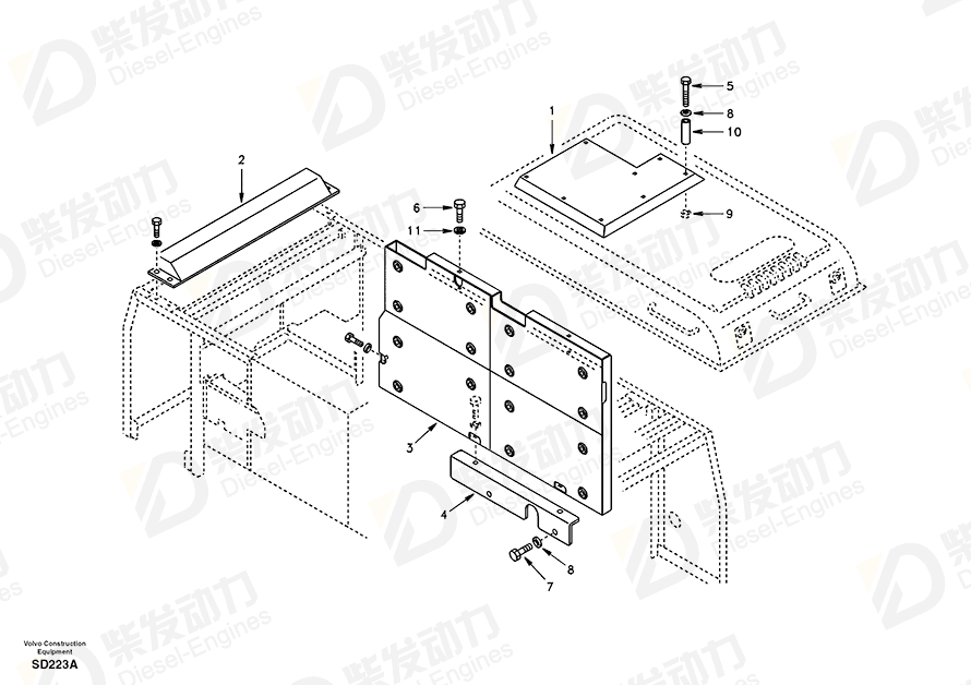 VOLVO Cover SA1162-08740 Drawing