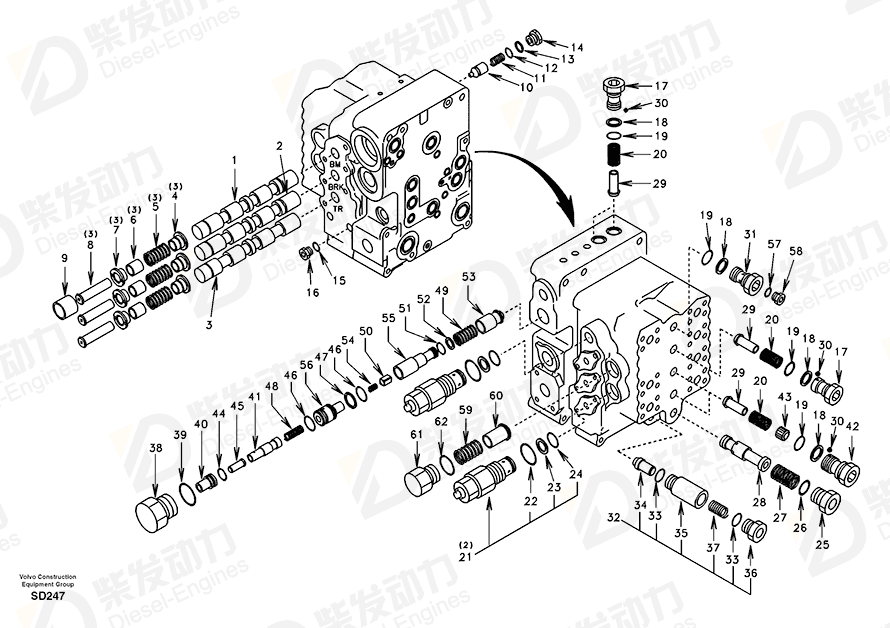 VOLVO Valve SA8230-11410 Drawing VOLVO Valve SA8230-11410 Drawing