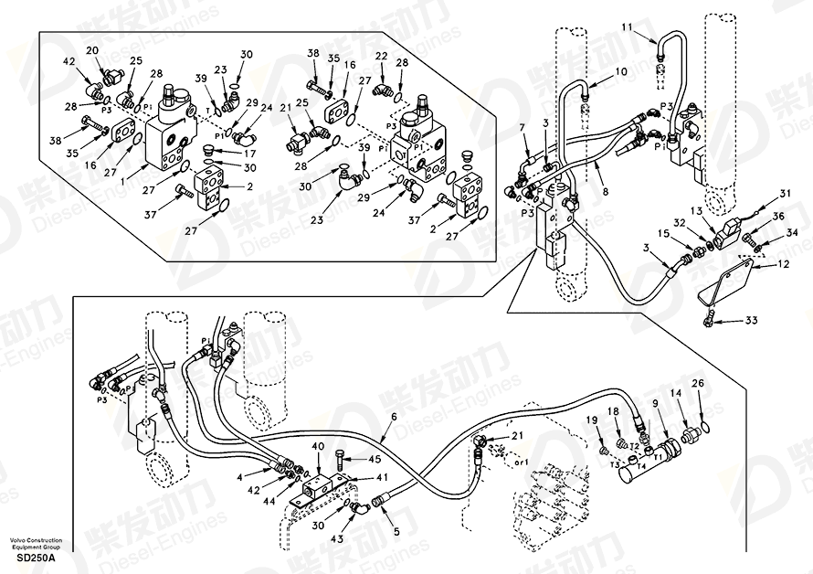 VOLVO Pipe SA1174-52551 Drawing VOLVO Pipe SA1174-52551 Drawing