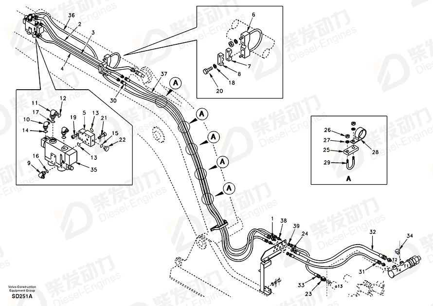 VOLVO Valve 14512356 Drawing