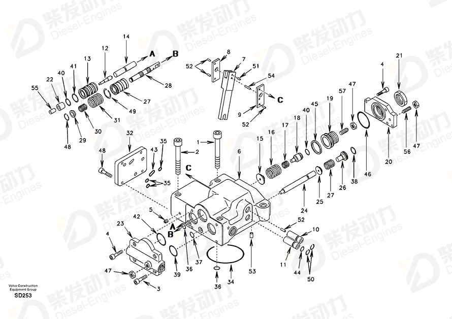 VOLVO Piston SA7223-01250 Drawing VOLVO Piston SA7223-01250 Drawing