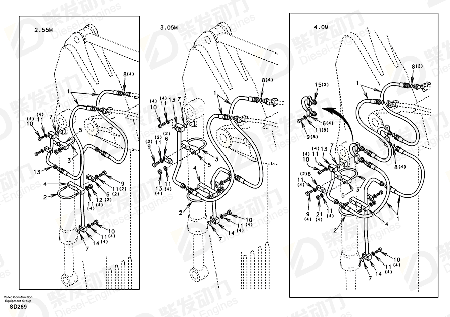 VOLVO Pipe SA1174-01960 Drawing VOLVO Pipe SA1174-01960 Drawing