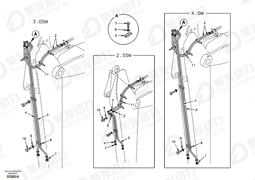 VOLVO Pipe SA1174-56510 Drawing VOLVO Pipe SA1174-56510 Drawing