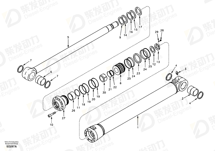 VOLVO Sealing Kit SA8148-15070 Drawing