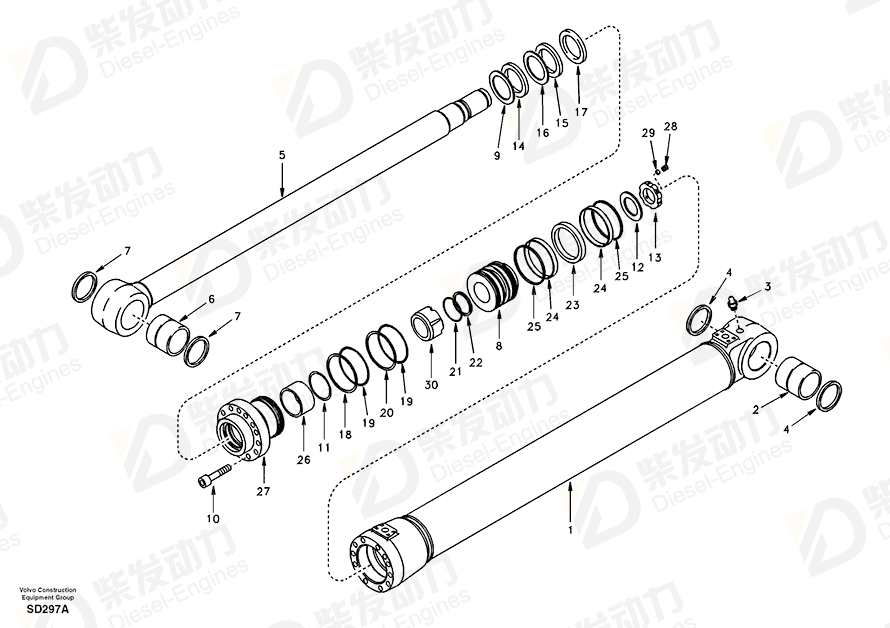 VOLVO Piston SA1146-03070 Drawing VOLVO Piston SA1146-03070 Drawing