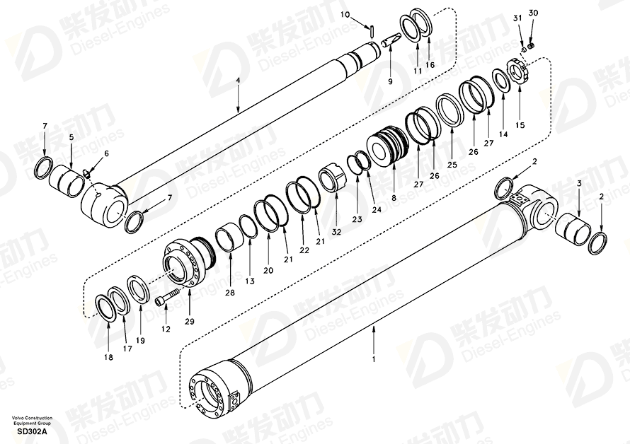 VOLVO Piston SA1146-03180 Drawing