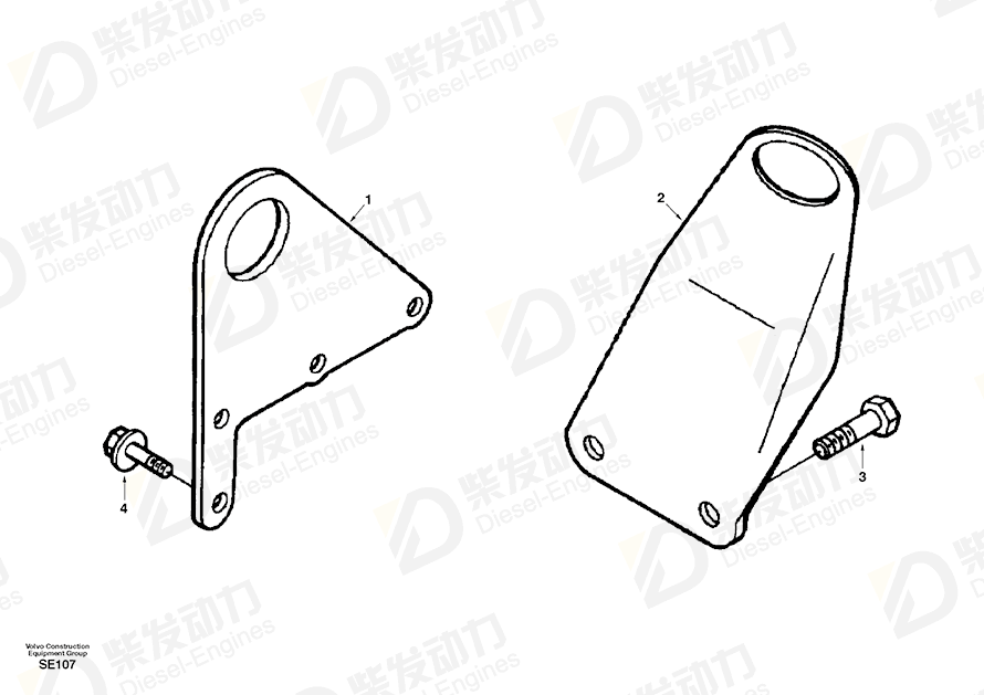 VOLVO Bracket SA3896347 Drawing
