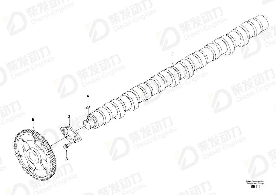 VOLVO Camshaft SA3087856 Drawing