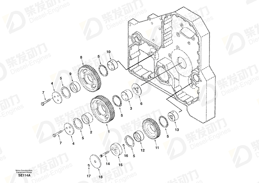 VOLVO Bushing SA3026189 Drawing