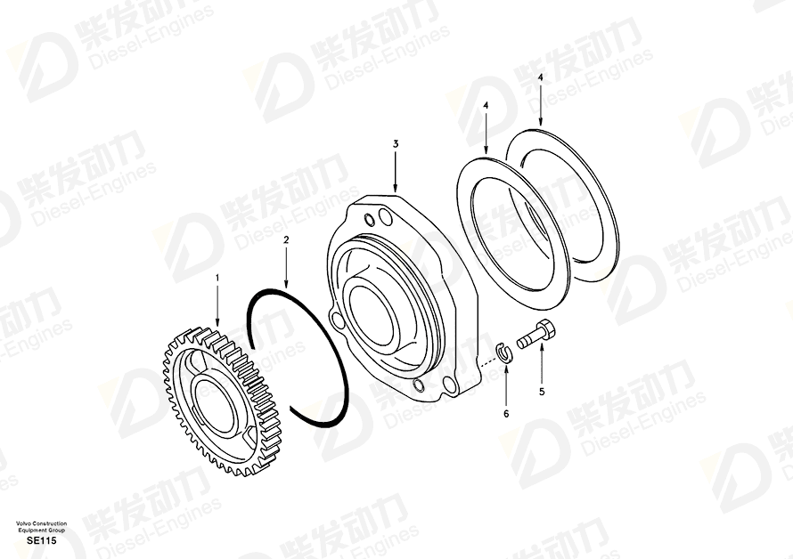 VOLVO Support SA3820755 Drawing