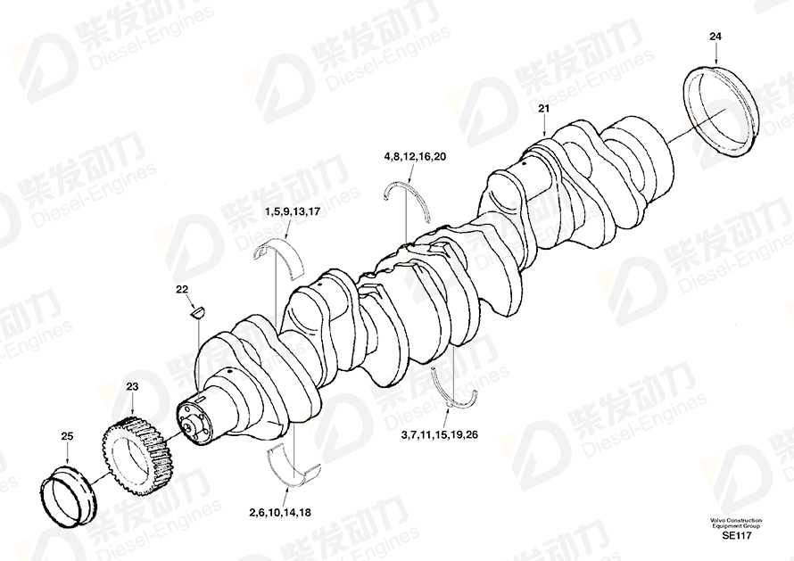 VOLVO Bearing SA3400710 Drawing