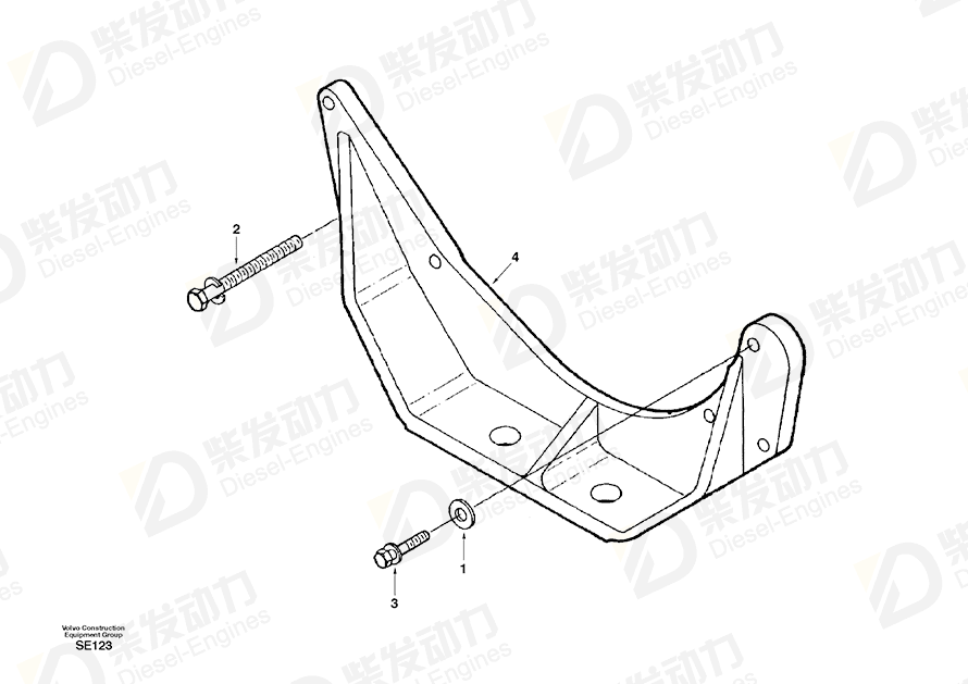 VOLVO Support SA3892809 Drawing