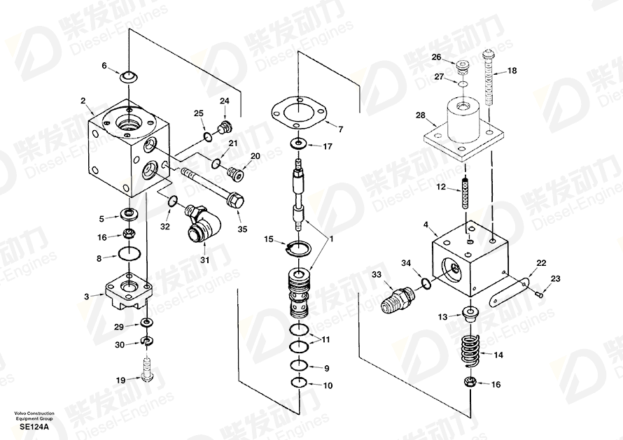 VOLVO Valve SA3071598 Drawing