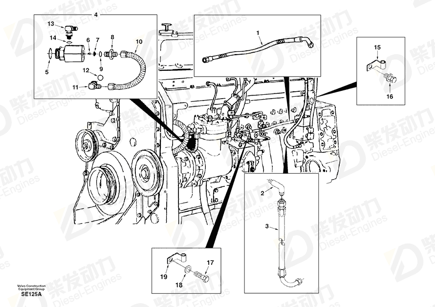 VOLVO Sensor SA3895960 Drawing