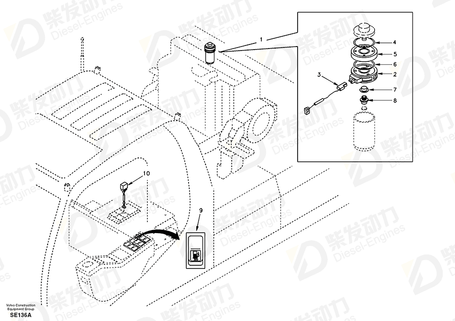 VOLVO Adapter SA3321608 Drawing