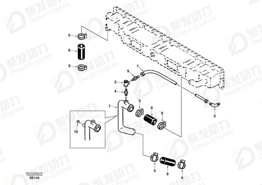 VOLVO Hose SA3161068 Drawing